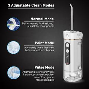 Flosser de agua XBH, <span class=keywords><strong>irrigador</strong></span> eléctrico de viaje inteligente, limpiador de dientes, dientes inalámbricos portátiles blancos, mini hilo <span class=keywords><strong>dental</strong></span> de agua - Product Image 3