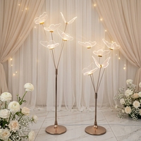 Lámpara de Pie LED Acrílica con Forma de Mariposa, Luz para Pasillos, Decoración para Bodas, Fiestas y Eventos