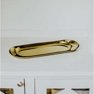 Bandeja de servicio de diseño hecho a mano no rústica de una sola pieza con material único dorado y diseño a muy buen precio - Product Image 5