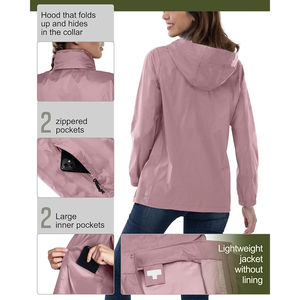 Chaqueta Softshell de Otoño para Mujer con Exterior de Nailon, Resistente al Viento e Impermeable, Transpirable y Ecológica para Uso Diario al Aire Libre - Product Image 5