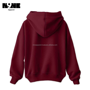 Sweat à capuche polaire écologique pour homme avec finition délavée, design épaules tombantes, 430 g/m², style streetwear, coupe classique, doublé - Product Image 2