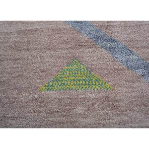 พรมไหมพรมผสมไหมสีเบจน้ำตาลลายเรขาคณิตถักมือ Freedom Manchaha สำหรับตกแต่งบ้าน ห้องนั่งเล่น ทางเดิน รูปทรงสี่เหลี่ยมผืนผ้า - Product Image 3