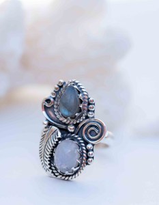 Diseño único Labradorita 925 Anillo de bodas de plata esterlina sólida Piedra preciosa natural Anillo de labradorita de joyería fina de buena calidad - Product Image 5