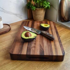 Grande planche à découper en bois d'acacia à grain bout, épaisse, bloc de boucher, planche à découper pour la cuisine, pour restaurant, viande, légumes, préparation des aliments - Product Image 4