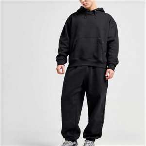 Vente en gros Sweat à capuche oversize en polaire robuste brodé, unisexe, en coton chaud pour l'automne, style streetwear décontracté, avec logo personnalisé - Product Image 2