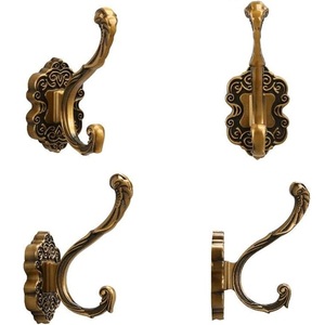 Antique Brass Cast Clothes Hooks Hanger <b>Rails</b> Heavy Duty Vintage Hooks For <b>Door</b> Keys Kids Coats Bags Hat <b>Towel</b> Purse Entryway - Product Image 3