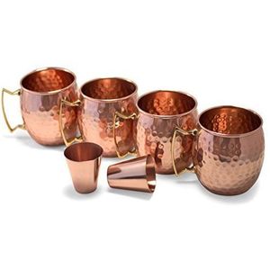Mule en cuivre martelé rustique au charme artisanal et à la qualité intemporelle créée pour la culture cocktail et l'attrait vintage - Product Image 5