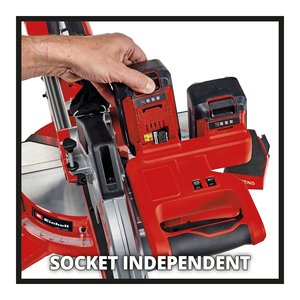 Sierra ingletadora radial inalámbrica de 36 V para madera, modelo TE SM 36 210 Li Solo PXC con disco de 210 mm de diámetro, sierra eléctrica - Product Image 4