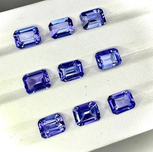 Haute qualité 3x5mm bleu Tanzanite facettes coupe Quartz naturel octogone perles taille personnalisée pierres précieuses en vrac pour bijoux - Product Image 6