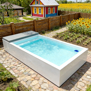 Piscina de cristal, piscina de olas, máquina de piscina, cama solar, cubierta retráctil para piscina - Product Image 5