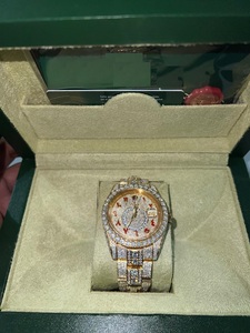 นาฬิกาผู้ชายสุดหรูสไตล์ฮิปฮอปประกายเพชรสีเงินประดับเพชรสีเงินกันน้ำประดับเพชรเทียม - Product Image 5