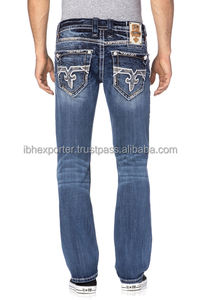 Nueva Tendencia en Jeans de Mezclilla para Hombre con Bordado en el Bolsillo Trasero - Product Image 2