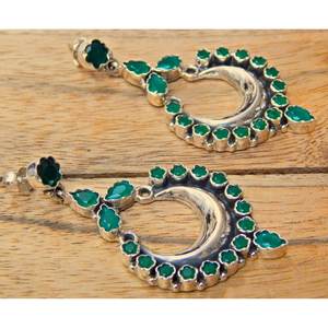 Pendientes de tuerca finos de Plata de Ley 925, piedras preciosas verdes esmeralda naturales, regalo de joyería de boda para su colección de pendientes de Esmeralda - Product Image 2