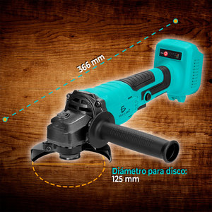 Smerigliatrice Angolare Professionale a Batteria per Fai-da-te, Potente e Versatile con Posizioni Multiple, Spazzole in Carbonio e Interruttore a Grilletto - Product Image 2