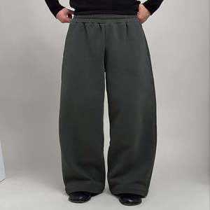 กางเกงวอร์มผู้ชายไซส์ใหญ่ ผ้าขนสัตว์หนานุ่ม 600 แกรม แห้งเร็ว สำหรับฤดูหนาว พร้อมพู่ห้อยและขอบเอวยางยืด - Product Image 2