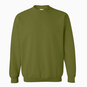 Sweatshirts vert olive pour hommes Vente en gros Manches régulières Vêtements décontractés pour hommes - Product Image 1