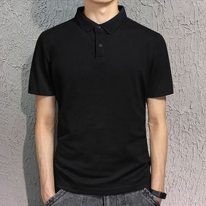 Camisas Polo Casuales de Punto de Manga Corta para Hombre, Cuello Camisero, Color Sólido, Económicas, Personalizadas OEM, Versión Ligera con Solapa Coreana - Product Image 3
