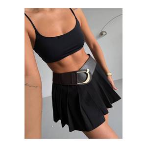 Ceinture élastique pour femme avec boucle dorée, ceinture pour veste, ceinture pour chemise, ceinture pour robe - Marron - Product Image 3
