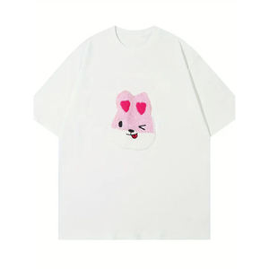 Camisetas de Hombre, Talla Grande, Tejidas, 220g, Algodón Pesado, Cuello Redondo, Transpirables, Ecológicas, de Secado Rápido, Manga Corta, Color Sólido - Product Image 1