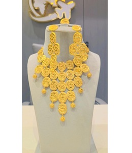 ชุดเครื่องประดับเพชร4ชิ้นชุบทองทันสมัยสำหรับผู้หญิง-งานหมั้นวันครบรอบแต่งงานงานปาร์ตี้เครื่องประดับอินเดียทำมือ - Product Image 6