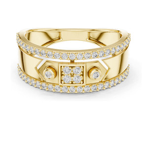 Magnifique bague pour femme avec diamant de laboratoire de 0,48 carat, clarté VVS-VS EF, or 18 carats, 14 carats, 10 carats et argent 925, rose, jaune, blanc - Product Image 3