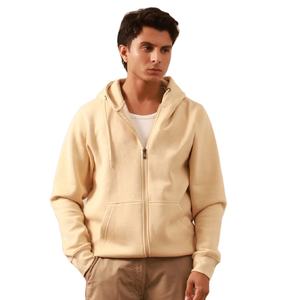 Personalizado de alta calidad de los hombres 100% algodón más polar pulóver Sudadera con capucha de gran tamaño en blanco de peso pesado Streetwear Sudadera con capucha para los hombres - Product Image 1
