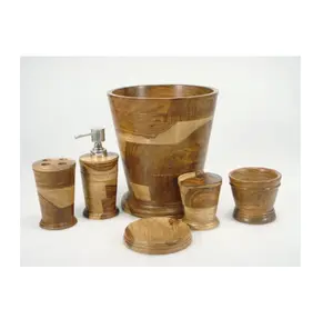 Wooden <b>Bathroom</b> <b>Accessory</b> <b>Set</b> for <b>Bathroom</b> Decoration Uses Handmade Products - Product Image 1