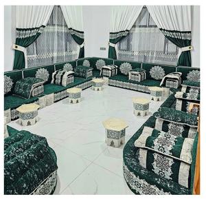 Sofá estilo Majlis árabe, diseño clásico, elegante conjunto para sala de estar, asientos de esquina de lujo, diseño que ahorra espacio - Product Image 1