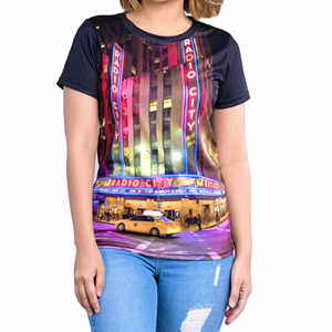 Camiseta de seda básica para mujer, ropa profesional de alta calidad con Logo personalizado, lisa, 100% de algodón, para verano - Product Image 6