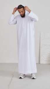 Thobes Prêt-à-Porter à la Mode pour Hommes Vente en Gros Style Pakistanais Saoudien Jubba Thawb Robe de Prière Longue pour Hommes Adultes Musulmans - Product Image 5