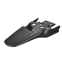 Kit de garde-boue JFG RACING PP aspect fibre de carbone pour moto Surron Light Bee, comprenant un cache-batterie et un ensemble de garde-boue avant et arrière