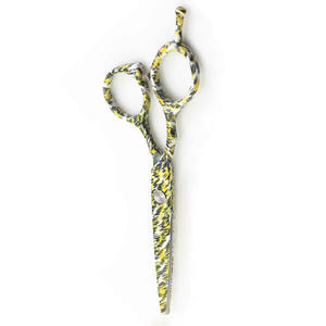 Tijeras de peluquería de salón de belleza, tijeras de corte de pelo de acero alemán recubiertas de papel, tijera de salón de peluquería con reposapiés ajustable - Product Image 5