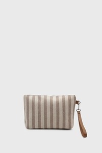 Pochette de voyage personnalisée en toile rayée pour cosmétiques, organiseur de maquillage, fournisseur de marques privées avec logo sur mesure - Product Image 3