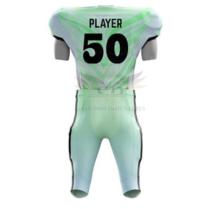 Uniforme de football américain sur mesure à séchage rapide vêtements de sport uniforme de football américain de couleur unie - Product Image 2