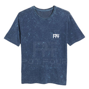 Camisetas Casuales para Hombre, Estilo Moderno, Lavado Ácido, Diseño de Logotipo Personalizable, Secado Rápido, Transpirables, 220g, Hechas de Fibra de Algodón/Bambú - Product Image 1