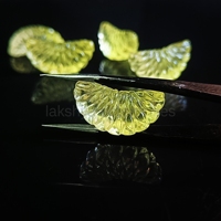 Natuurlijke Citroenkwarts Fruit Slice Vorm Gesneden Edelsteen Kralen Voor Sieraden Hanger Maken Losse Steen Fancy Houtsnijwerk 20Mm Bulk