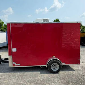 Remorque alimentaire remorquable à cadre en aluminium de 12' x 12' avec façade plate, suivi GPS pour les événements de restauration, les événements de restauration, les camions de crème glacée - Product Image 1