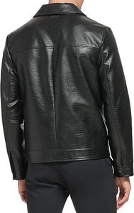 Chaqueta de moda de lona de cuero de invierno de secado rápido transpirable de fabricación profesional para Hombres estilo motorista - Product Image 2