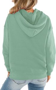 เสื้อฮู้ดแฟชั่นผู้หญิงแบบสั้นมีซิปมีฮู้ดแบบสวมหัวเสื้อมีฮู้ดผ้าฝ้ายขนาดใหญ่เสื้อสเวตเตอร์โลโก้ออกแบบได้ตามต้องการ - Product Image 4