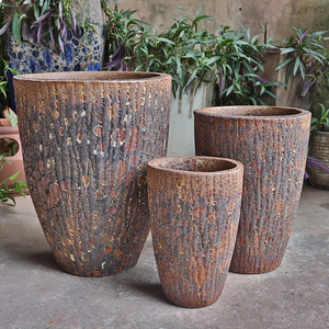 Lớn Gốm Đất Sét Trồng Đun Sôi Men Hiệu Quả Châu Âu Phong Cách Handmade Bền Ngoài Trời Nồi Cho Vườn Biệt Thự Cây Cảnh Quan - Product Image 3