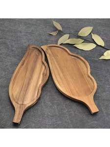 Plateau de service classique en bois carré peint à la main pour cadeaux - Product Image 3