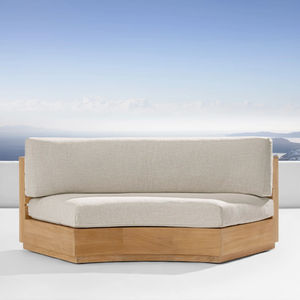 โซฟาแบบแบ่งส่วนทำจากไม้สักพร้อมเบาะนุ่มสำหรับสองที่นั่งในร่มสไตล์โมเดิร์นทนทาน - Product Image 2