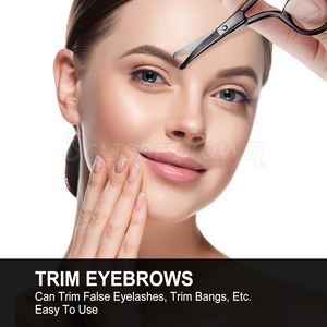 Tijera de punta redonda personalizada para cutículas y vello nasal Diseño compacto para uso en viajes - Product Image 5