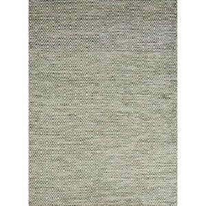 พรมลายเรขาคณิต Abrash ADWV-13047 ทำจากขนสัตว์และใยวิสโคส สีเขียว สำหรับใช้ในบ้าน - Product Image 1