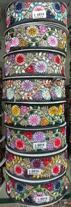 Multi Colored Embroidered Floral Laces in Assorted Colors for Hair Bow and Hair Band Designers Ideal for Resale