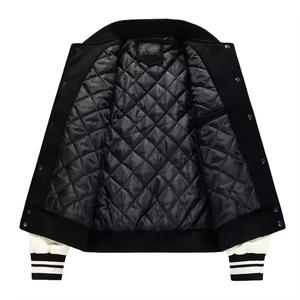 Chaqueta universitaria transpirable de alta calidad para hombre 2024, venta al por mayor, logotipo personalizado, estilo callejero con cuello levantado, chaqueta personalizable barata - Product Image 6