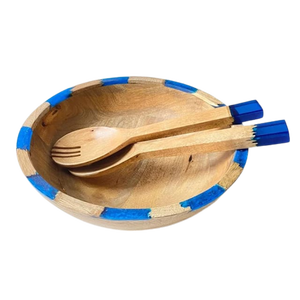 Elegant Resin Wooden <b>Salad</b> <b>Bowl</b> Customized Color Eco-Friendly Acacia Wood Resin Joint Dinnerware Kitchenware Serving <b>Bowl</b> - Product Image 4
