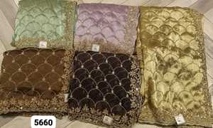 Hermoso Sari bordado de Georgette con acabado suave y detalles étnicos para bodas y reuniones festivas - Product Image 4