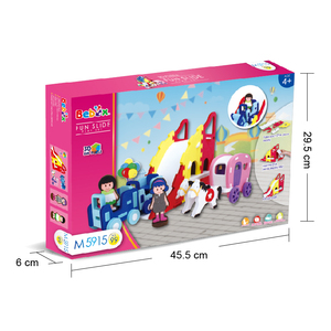 Divertido Juguete Educativo de Plástico con Rompecabezas 3D de Montaña Rusa con Carro y Figuras de Caballos para Niños de 4+ Años - Product Image 5