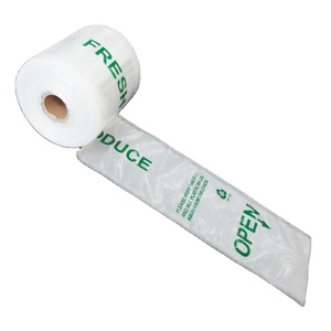 Durable Food Grade Grocery Flat Clear on <b>Roll</b> Poly Food Bags for Supermarket <b>Fruit</b> and Vegetable Made by Haplast - Product Image 2